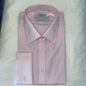 NWT CHARLES TYRWHITT PINK LONG SLEEVE, SIZE 16 1/2